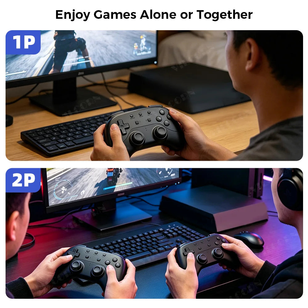 VILCORN NEW 2.4G Wireless Game Controller for PC Android, Turbo Button, Ergonomic Gamepad, Plug & Play for Retro Emulator Games