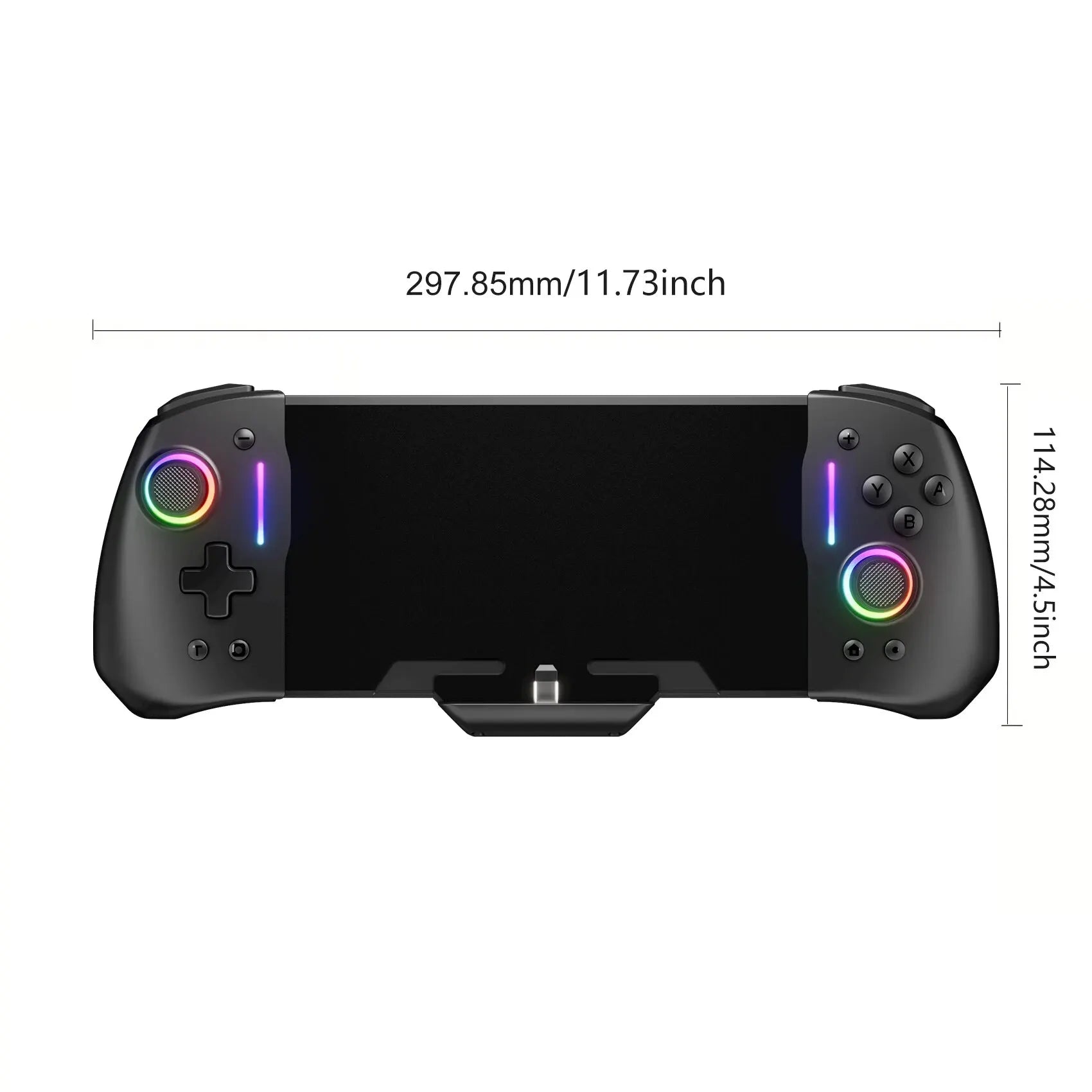 No Deadzone Enhanced  Controller for Switch/Switch OLED, Adjustable LED Light, Ergonomic Design, 6-Axis Gyro