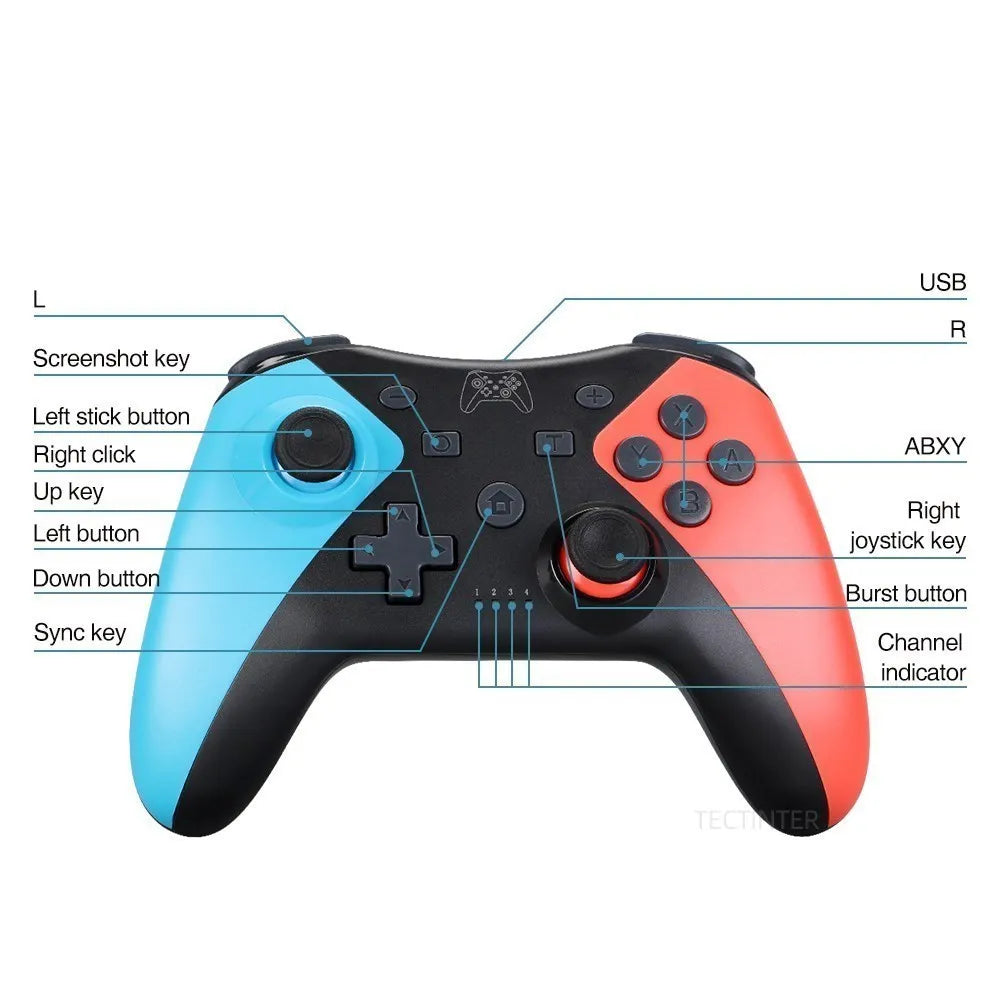 Wireless Bluetooth Controller for Nintendo Switch 2/Switch Pro Gamepad Compatible Switch Pro/Oled/Lite/PC/Android Joystick 
