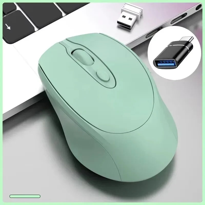 Rechargeable Wireless Mouse Dual Modes Bluetooth-compatible 2.4G USB Silent Ergonomic Mice For Laptop Pad Tablet Macbook Mause