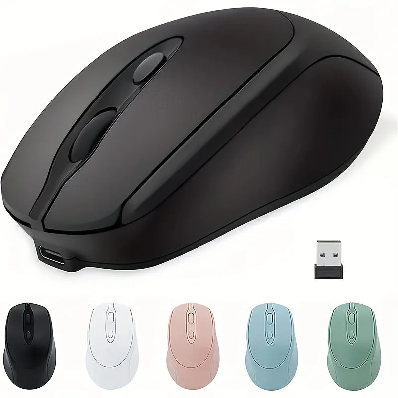 Rechargeable Wireless Mouse Dual Modes Bluetooth-compatible 2.4G USB Silent Ergonomic Mice For Laptop Pad Tablet Macbook Mause